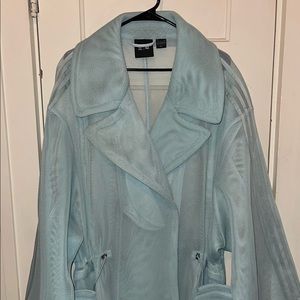 Ivy Park Adidas Azure Green Long Mesh Jacket Large